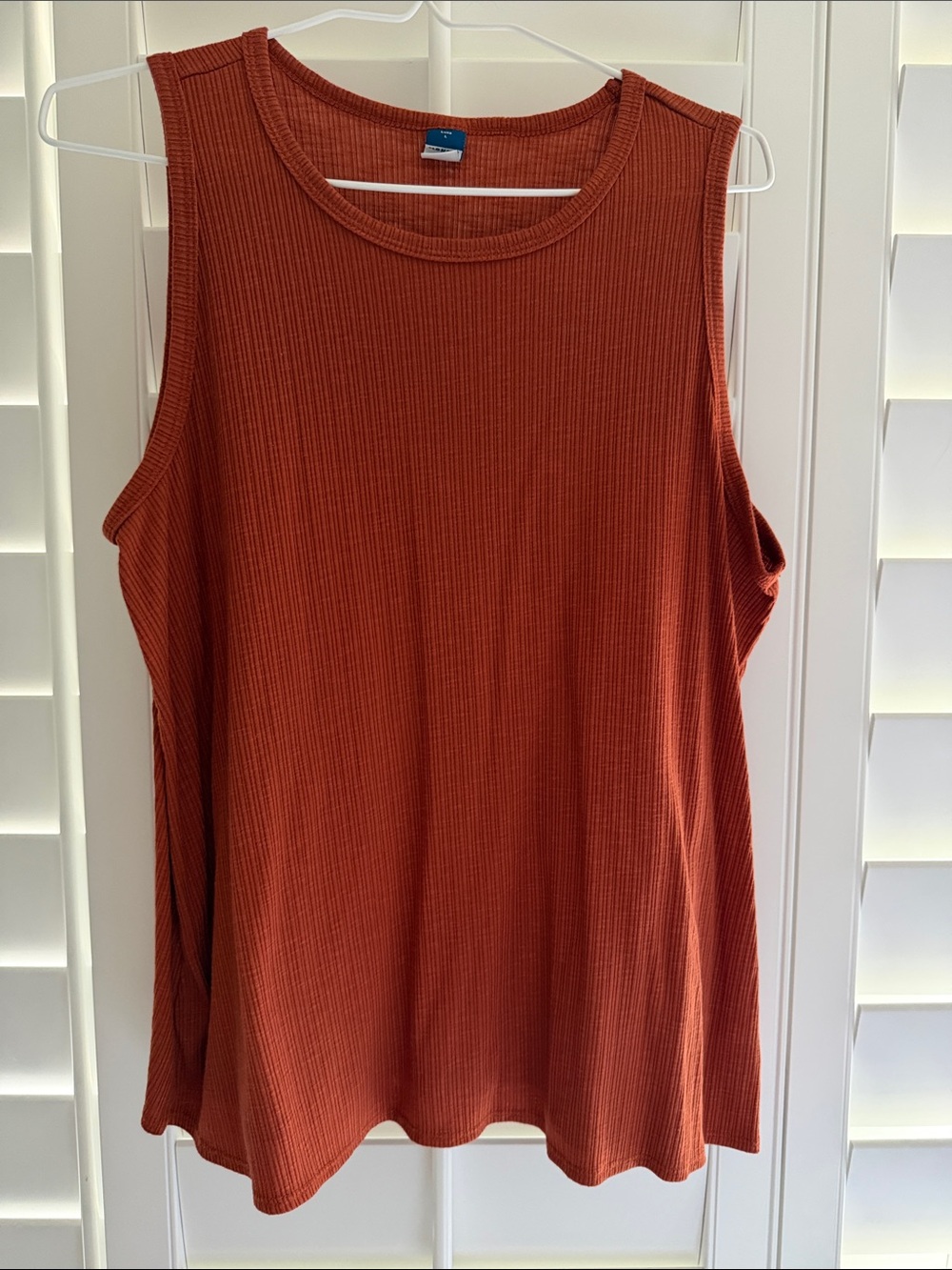 Old Navy Ribbed Tank Top in Rust Orange